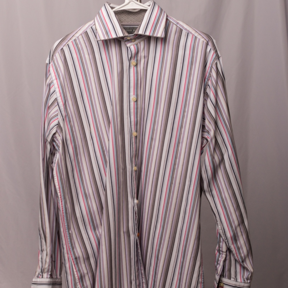 Thomas Dean Mens  Long Sleeve Grey flip cuff